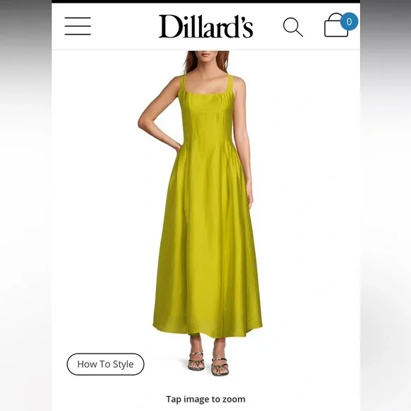 ANTONIO MELANI x MG Style A-Line Square Neck Sleeveless Dress